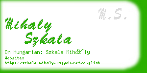 mihaly szkala business card